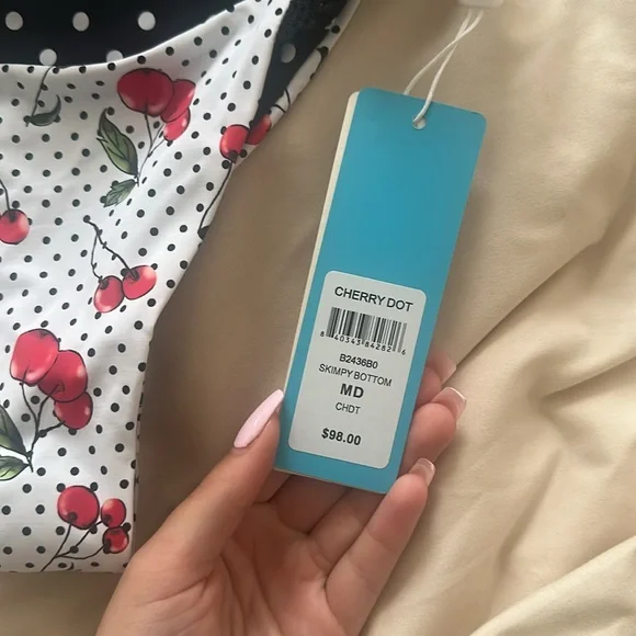 Beach Bunny Cherry Dot bikini bottom - Picture 2 of 3